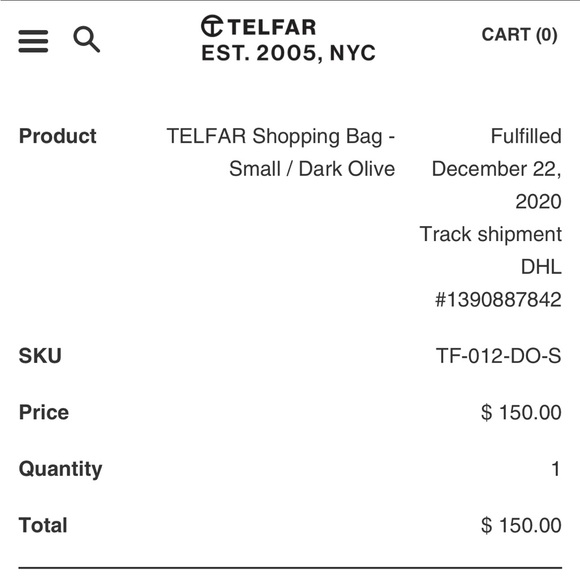 TELFAR Dark Green Small Shopping Bag - Picture 6 of 7